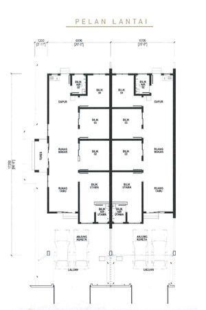 Pelan Lantai RUMAH TERES 1 TINGKAT (CORNER LOT) - 1/1