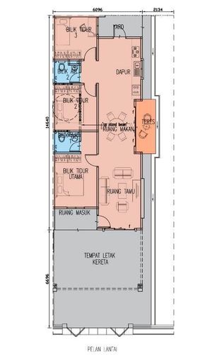 Pelan Lantai RUMAH BERKEMBAR SETINGKAT - 1/1