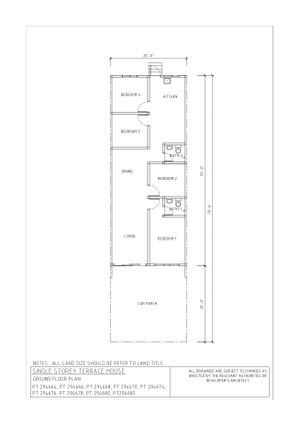 Pelan Lantai RUMAH TERES 1 TINGKAT (INTERMEDIATE) - 1/1
