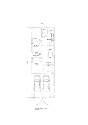 Pelan Lantai RUMAH TERES 1 TINGKAT (END LOT) - 1/1
