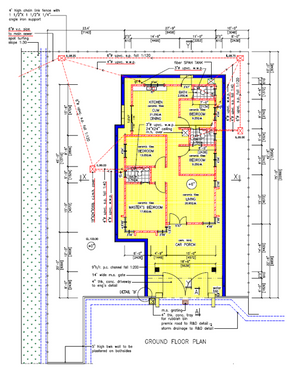 Pelan Lantai RUMAH SESEBUAH 1 TINGKAT JENIS B - (CORNER LOT) - 1/1