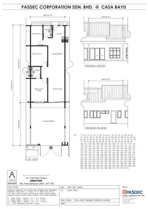 Pelan Lantai RUMAH TERES 1 TINGKAT (INTERMEDIATE) - 1/1