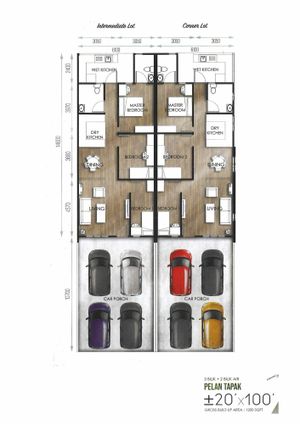 Pelan Lantai RUMAH TERES 1 TINGKAT (INTERMDIATE) - 1/1