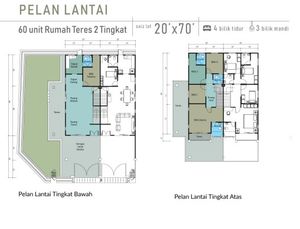 Pelan Lantai TERES 2 TINGKAT (INTERMEDIATE) - 1/1