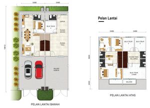 Pelan Lantai RUMAH TERES 2 TINGKAT (INTERMEDIATE) - 1/1