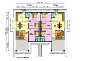 Pelan Lantai RUMAH BERKEMBAR SETINGKAT - 1/1