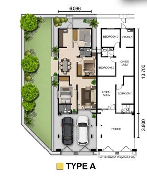 Pelan Lantai RUMAH TERES 1 TINGKAT (END LOT) - 1/1