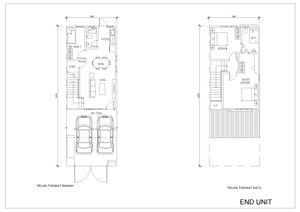 Pelan Lantai RUMAH TERES 2 TINGKAT (END LOT) - 1/2