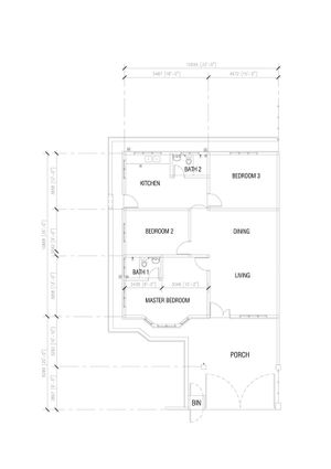 Pelan Lantai RUMAH BERKEMBAR  1 TINGKAT JENIS D - 1/1