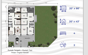 Pelan Lantai RUMAH TERES 1 TINGKAT - 1/1