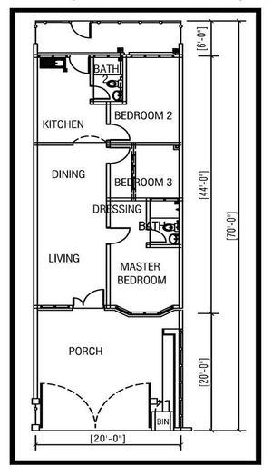 Pelan Lantai RUMAH TERES  1 TINGKAT - 1/1