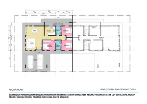 Pelan Lantai RUMAH BERKEMBAR 1 TINGKAT JENIS A - 1/1