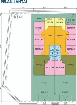 Pelan Lantai RUMAH TERES 1 TINGKAT - 1/1