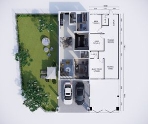 Pelan Lantai RUMAH TERES 1 TINGKAT - 1/2