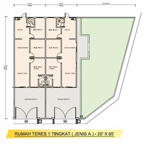 Pelan Lantai RUMAH TERES 1 TINGKAT (JENIS A) - 1/1