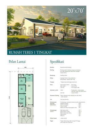 Pelan Lantai RUMAH TERES 1 TINGKAT - 1/1