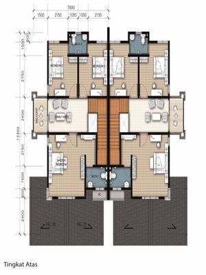 Pelan Lantai RUMAH BERKEMBAR  2 TINGKAT - 2/2