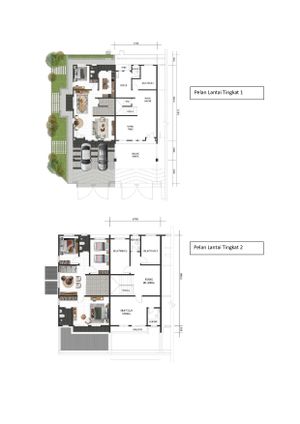 Pelan Lantai RUMAH TERES 2 TINGKAT (INTERMEDIATE) - 1/1