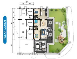 Pelan Lantai RUMAH TERES 1 TINGKAT (INTERMEDIATE) - 1/1