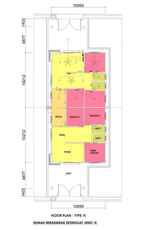 Pelan Lantai RUMAH BERKEMBAR SETINGKAT JENIS A - 1/1