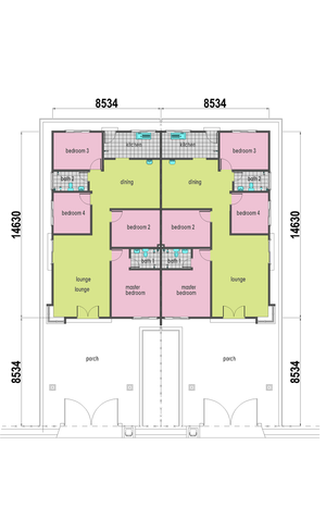 Pelan Lantai RUMAH BERKEMBAR SETINGKAT - 1/1