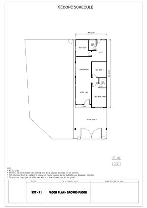 Pelan Lantai RUMAH TERES 1 TINGKAT (JENIS B) - 1/1