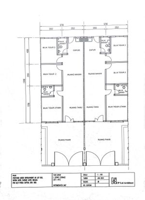 Pelan Lantai RUMAH TERES 1 TINGKAT (END LOT) - 1/1