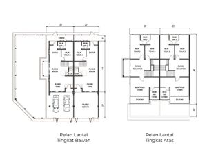 Pelan Lantai RUMAH TERES 2 TINGKAT (CORNER LOT) - 1/1