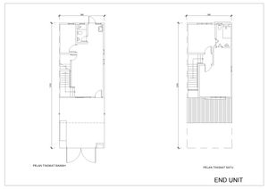 Pelan Lantai RUMAH TERES 2 TINGKAT (END LOT) - 2/2