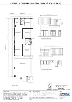 Pelan Lantai RUMAH TERES 1 TINGKAT (END LOT) - 1/1