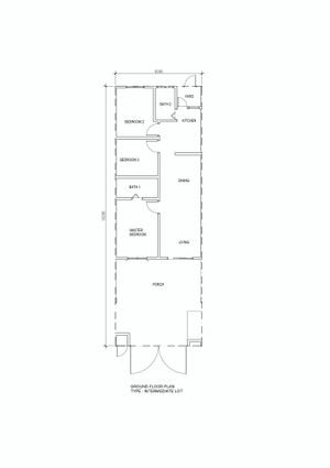 Pelan Lantai RUMAH TERES 1 TINGKAT (INTERMEDIATE) - 1/2
