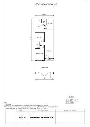 Pelan Lantai RUMAH TERES 1 TINGKAT (JENIS A) - 1/1