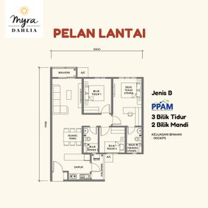 Pelan Lantai APARTMENT (PANGSAPURI SERVIS) - 1/1