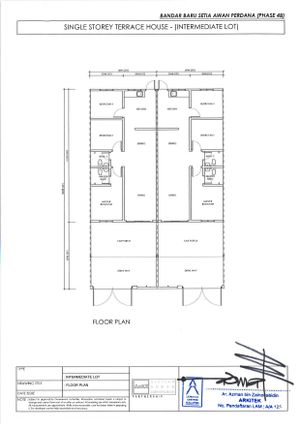 Pelan Lantai RUMAH TERES - 1/1