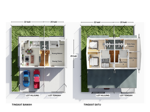 Pelan Lantai RUMAH TERES 2 TINGKAT - 1/1