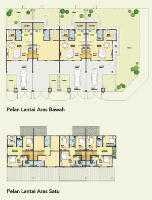 Pelan Lantai RUMAH TERES 2 TINGKAT JENIS A (1,550 KPS) - 1/1