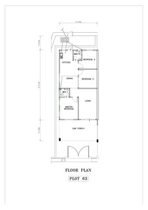 Pelan Lantai RUMAH TERES 1 TINGKAT (CORNER LOT) - 1/1