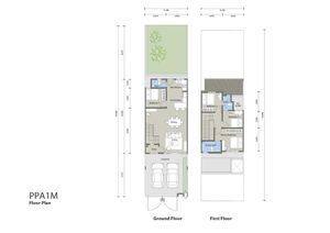 Pelan Lantai RUMAH TERES 2 TINGKAT ( LOT TENGAH ) - 1/1