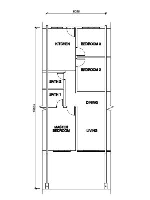 Pelan Lantai RUMAH TERES 1 TINGKAT - 1/3