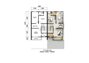 Pelan Lantai RUMAH TERES 2 TINGKAT (INTERMEDIATE) - 1/1