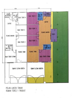 Pelan Lantai RUMAH TERES 1 TINGKAT (BUMI LOT) - 1/1