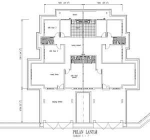 Pelan Lantai RUMAH BERKEMBAR  1 TINGKAT - 1/1