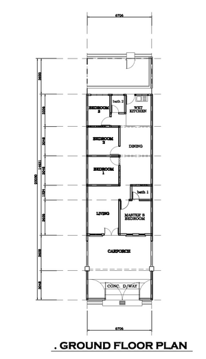 Pelan Lantai RUMAH TERES 1 TINGKAT - 1/1