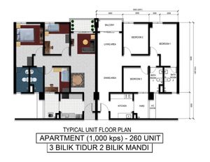 Pelan Lantai APARTMENT - 1/1