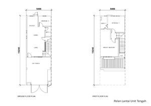 Pelan Lantai RUMAH TERES 2 TINGKAT (INTERMEDIATE) - 1/3