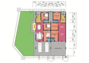 Pelan Lantai RUMAH TERES 1 TINGKAT (INTERMEDIATE) - 1/1