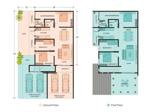 Pelan Lantai RUMAH BANDAR CLUSTER TYPE A – BAWAH - 1/1