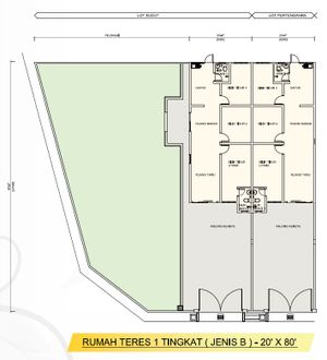 Pelan Lantai RUMAH TERES 1 TINGKAT (JENIS B) - 1/1