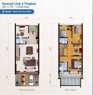 Pelan Lantai RUMAH TERES 2 TINGKAT - 1/1