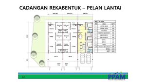 Pelan Lantai RUMAH TERES 1 TINGKAT (INTERMEDIATE) - 1/1